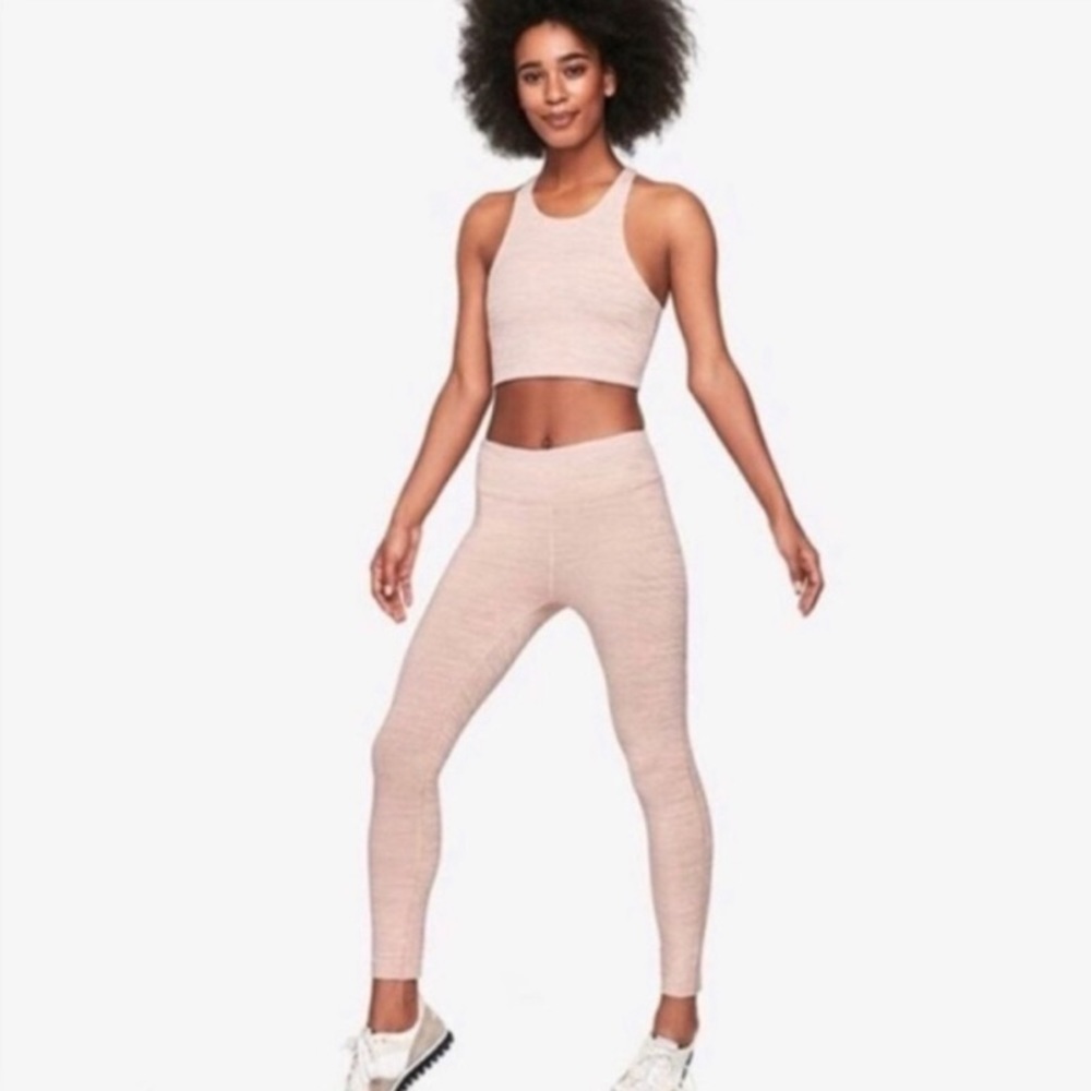 Outdoor Voices Tech Sweat 3/4 Leggings in Beach pink - Picture 2 of 13